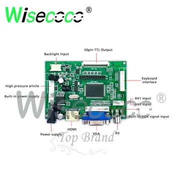 12.1 palcový displej 800*600 lcd proti oslneniu G121SN01 V3 s HDMI VGA 50 pin TTL output driver rada