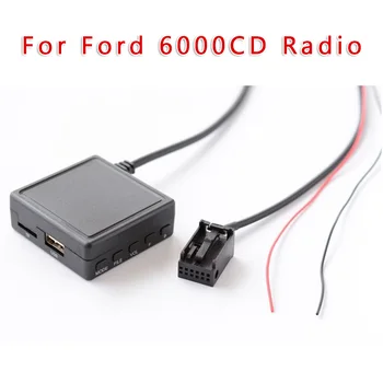 12Pin Auto AUX, USB Audio Bluetooth Adaptér Kábel Mikrofónu Pre Ford 6000CD Rádio, Bluetooth Music Adaptér S Mikrofónom