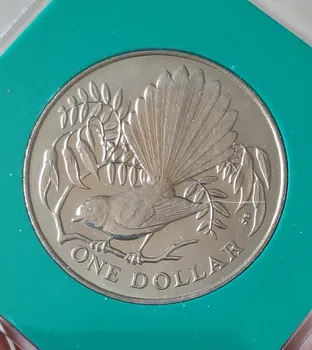 1980 Nový Zéland 1 dolár 38mm Commonwealthu Mince, Staré Pôvodné Mince Zberateľské Vydanie Reálne Náhodné Rok