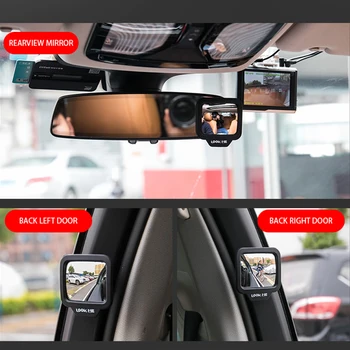 1PCS Nastaviteľné Detské Auto Zrkadlo Auto Zadné Sedadlá Bezpečnostné 360 Stupeň Blind Spot Zrkadlo Auto Široký Uhol Stmievanie Zozadu Okuliare