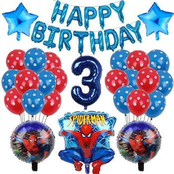 1Set MARVEL Super Hrdina Hulk, Spiderman Strany Balóny Happy Birthday Nafukovacie Fólie Loptu Deti Narodeniny Dieťa Sprcha Dodávky