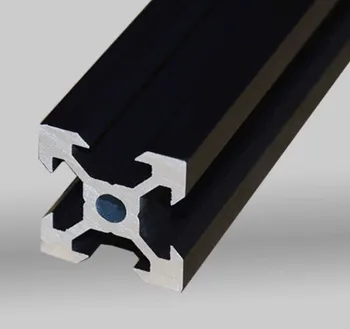 1pc 500mm Hliníkový Profil Európskej Normy Black 2020 V-Slot Hliníkové extrudované profily Rámu Pre CNC 3D Tlačiarne Laserové Stojan