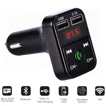 1pcs Bezdrôtové Bluetooth Car MP3 Prehrávač, FM Dual Auto Kit Car USB Hudobné Handsfree Nabíjačka do Auta, Adaptér Audio Recei J2E2