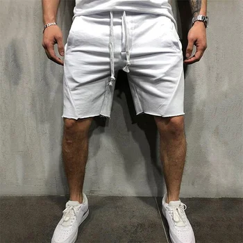 2020 Sivá/biela Pánske Bavlnené Šortky Plus Veľkosť Basketbal Hip Hop Šortky v Lete Bežné Streetwear kondičný Beh Šortky Mužský Šport