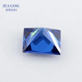 2x2~9x9mm 5A Modrá Tvar Štvorca Princezná Rez CZ Kameň Syntetické Drahokamy Cubic Zirconia Pre Šperky