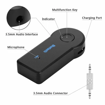 3,5 mm Jack, Usb, Bluetooth Vysielač Bezdrôtového pripojenia Pre Prijímanie Audio Automobilový Hands-free Hovory Aux Zase 3.5 Reproduktory