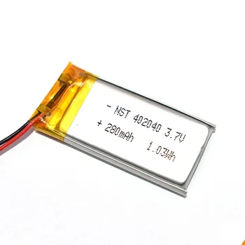3,7 V 300mAh 402040 Li-ion, Li-po Batéria Polymer Lithium Batérie Buniek pre Malé Hračky MP3 MP4 MP5 Smart Hodinky GPS