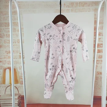 3KS/Veľa Baby Girl Romper Novorodenca Sleepsuit Kvet Dieťa Remienky 2020 Dieťa Detské Oblečenie bavlna, Dlhý Rukáv Novorodenca Kombinézach