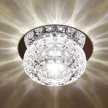 3W moderné crystal stropné osvetlenie, dekoratívne obývacia izba crystal stropné svetlá chodba svetlo uličkou osvetlenie