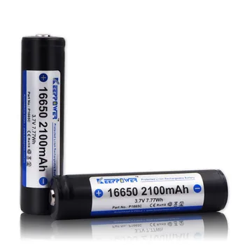 4pcs KeepPower 16650 batéria 2100mAh chránené lítiová nabíjateľná batéria P1665C 3,7 V kontakty batérie