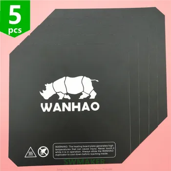 5 ks Wanhao i3 3D tlačiarne náhradné diely tlač vyhrievané posteľ nálepky Prusa i3 vykurovacej dosky stavať pásky black 200 mm/214mm/220 mm