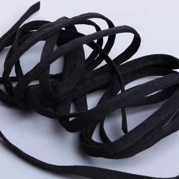5mm čierna DIY maska ucho pás lano elastické pás plochý pás spandex je pohodlné a nie je na škodu ucho