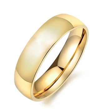 6 mm šírka titanium gold color mužov prsteň zásnubný svadobné, pre mužov prst šperkárstvo veľkoobchod nigéria R4872