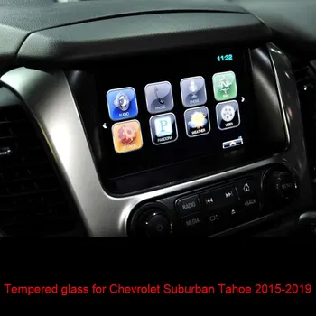 8 Palcový Tvrdeného skla film pre Chevrolet Suburban Tahoe-2019 vodičov Interiéru Centrum Screen Protector