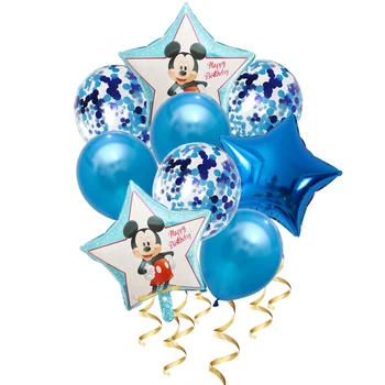 9pcs Mickey Star Minnie Srdce Myši Ballon Narodeninovej party Dekorácie Balón Baby Sprcha Fóliové Balóniky Cartoon Deti Hračka globos