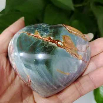 AAA Prírodné kamenné more srdca crystal kamenných minerálnych vzor crystal stonLove ornament