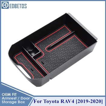 Auto Opierke Úložný Box Pre Toyota RAV4 RAV 4 2019 2020 Príslušenstvo Organizátor stredovej Konzoly Zásobník Box Black