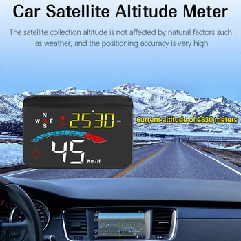 Automatické Elektronické Napätie Alarm M16 Auto HUD GPS BD, Head Up Displej Čelné sklo Rýchlosť Projektor Alarm prekročenia rýchlosti