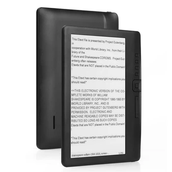 BK7019 Elektronický Papier Book Reader 7 Palcový TFT Farebný Sn Ebook Reader o Video MP3 Prehrávač Nabíjateľná 16GB