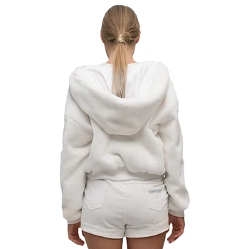 Baccarin 2019 jeseň zima ženy hrubé kabáty, krátke sako ovčej vlny teddy hoodies teplé streetwear oblečenie mikina outwear