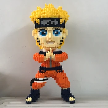 Balody Anime Ninja Naruto Hokage Uzumaki 3D Model Budovy Blokov Auta DIY Mini Diamond Mágie Tehly Hračky pre Deti, Deti Darčeky
