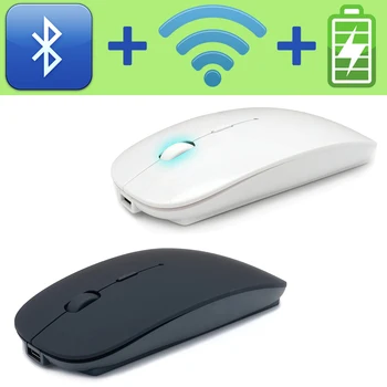Bezdrôtová Myš Tichý USB/ Myš Bluetooth 4.0 Počítač Mause Nabíjateľná vstavanú Batériu Myši, Ergonomický tvar, PC, Notebook