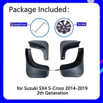 Blatníky vhodné pre Suzuki SX4 S-Cross-2019 2. Generáciu Auto Príslušenstvo Mudflap Blatník Auto Náhradné Diely
