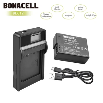 Bonacell 1800mAh DMW-BLC12 DMW BLC12 Nabíjateľná Batéria+LCD Nabíjací Pack Pre Panasonic Lumix G5 G6 G7 FZ1000 L50