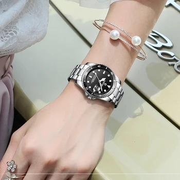 CHENXI Ženy Sledovať Top Značky Luxusné Oceľový Remienok Nepremokavé Dámske náramkové hodinky Módny Náramok Quartz Hodinky Žena Hodiny
