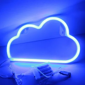 Cloud Tvar Neónové svietidlo Značky Nočné Svetlo Umelecké Dekoratívne Svietidlá Nástenné Svietidlo pre Deti, Detská Izba Dovolenku Osvetlenie Vianočné Batérie/USB