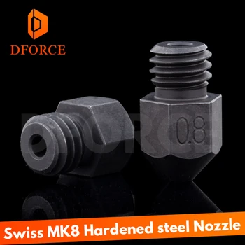DFORCE Swiss MK8 Kalenej ocele Tryska vysoká teplota, m6 Závit 1.75 MM Vlákna pre 3D tlačiarne hotend cr10 ender3 ATĎ.