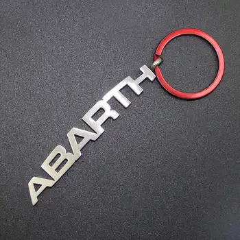 DICAYLUN Abarth Keychain Auto prívesok Pre Fiat Auto Logo Červená Keyring Nehrdzavejúcej Ocele Tlačidlo Accesorias Ovládač, Darčeky Pre Milovníkov Automobilov