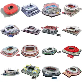 DIY 3D Puzzle Skladačka Svete Futbalový Štadión Futbalové Ihrisko Montované Budovy 23GD