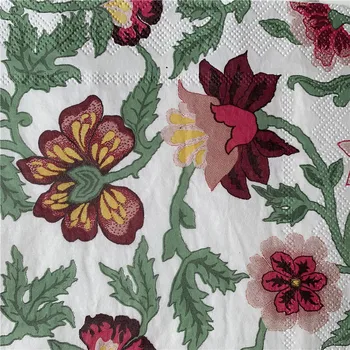 Decoupage svadobné servilletas vintage obrúsky, papierové elegantné tkaniva krásny kvet narodeninovej party uterák tabuľka dekor 20 3-vrstvou