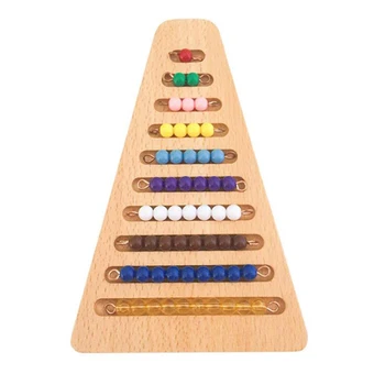Deti Hračky Montessori Matematika Materiály, Drevené Farebné Guľôčky Schodiskové Dosky Farebné Korálky Bukového Dreva, Dosky Začiatku Vzdelávacieho Dary