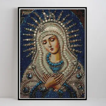 Diamond Mozaiky Plný Vrták Námestie Ikonu Náboženstvo Diamond Maľba Panny Márie Drahokamu Výšivky Wall Art Obrázky Domova