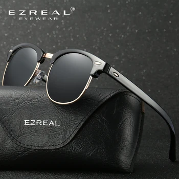 EZREAL Značky Classic Black Polarizované slnečné Okuliare Muži Ženy Jazdy Slnečné Okuliare Pre Človeka Odtiene Okuliare S Box Oculos 5161
