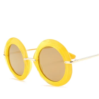 Emosnia Nadrozmerné Okrúhle slnečné Okuliare Unisex Modis Oculos De Sol feminino 2019 Vintage Luxusné Ženy Značky Dizajnér Slnečné Okuliare