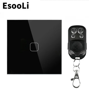 EsooLi Zlato smart Switch 1/2/3 Gang 1 Spôsob EU/UK Štandard Dotykový Spínač pre Nástenné svetlá Diaľkové Ovládanie Dotykovej Obrazovky Prepnúť