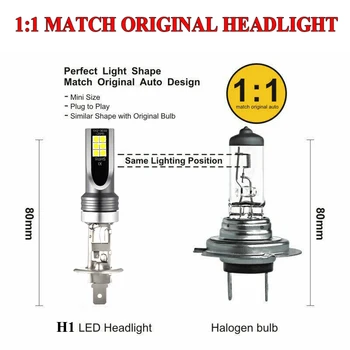 H1 LED Hmlové Svetlo predné svetlo Súpravy 100W 14000LM Vysoký Výkon Žiarovky 6000K-Biele Žiarovky