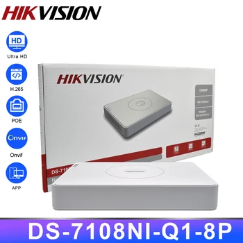 Hikvision Pôvodné NVR DS-7108NI-Q1/8P 8CH POE NVR 6MP Zobraziť 4MP Záznam H. 265+ POE IPC Security Network Video Recorder