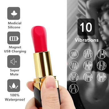 IKOKY G-spot Mini Rúž Vibrátor 10 Rýchlosť Stimulátor Klitorisu Sexuálne Hračky pre Ženy Bullet Upozorňuje Čarovná Palička Bradavky Masáž