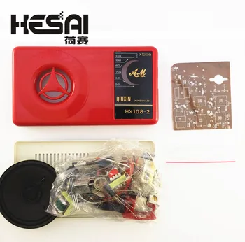 Inteligentná Elektronika HX108-2 Nové 7 Trubice AM Rádio Elektronické DIY Kit Elektronické Učenie Kit Set