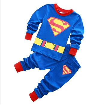 Iron man Pyžamá pre Batoľa Chlapci 2-8Y Superhrdina Cosplay Sleepwear Oblek pre Deti Chlapcov darčeky ironman 2 ks Oblečenie s Dlhým Rukávom