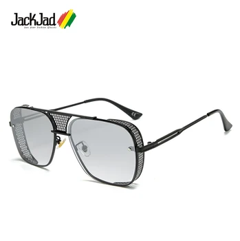 JackJad 2020 Fashion Square Kovové Pilot Štýl SteamPunk Slnečné Okuliare Bočné Štít Dizajn Značky Slnečné Okuliare Oculos De Sol 28037