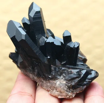 Je jasné, Prirodzené Krásne Čierne KREMEŇ Klastra Minerálne Vzor liečivé kryštály a kamene