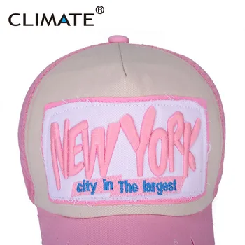 KLIMATICKÉ New Yorku Trucker Spp Mužov Letnej Pohode Oka Človeka, šiltovky Čistá Obloha Pink Rose Priedušná Klobúk pre Dospelých Muži Ženy