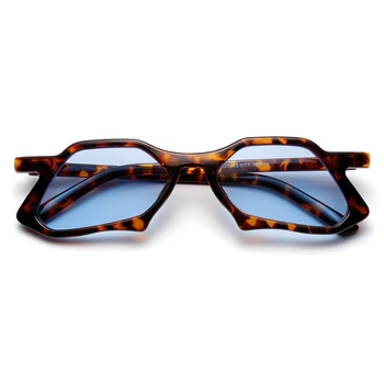 Kachawoo vintage mnohouholník slnečné okuliare mužov 2019 modrá leopard vysoko módne slnečné okuliare pre dámy unisex vianočné darčekové predmety