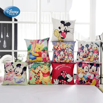 Karikatúra Disney Mickey Minnie Mouse Princezná Dekoratívne/nap obliečok Kryt 1Pcs Pillowsham Vankúš pre Deti 45x45cm