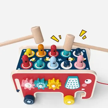 Klasické Whack-A-Mole Hru Multifunkčné Slon Drawable Auto Digitálne Rotujúcou bludisko výstroj, hračky pre deti drevená hračka baby auto